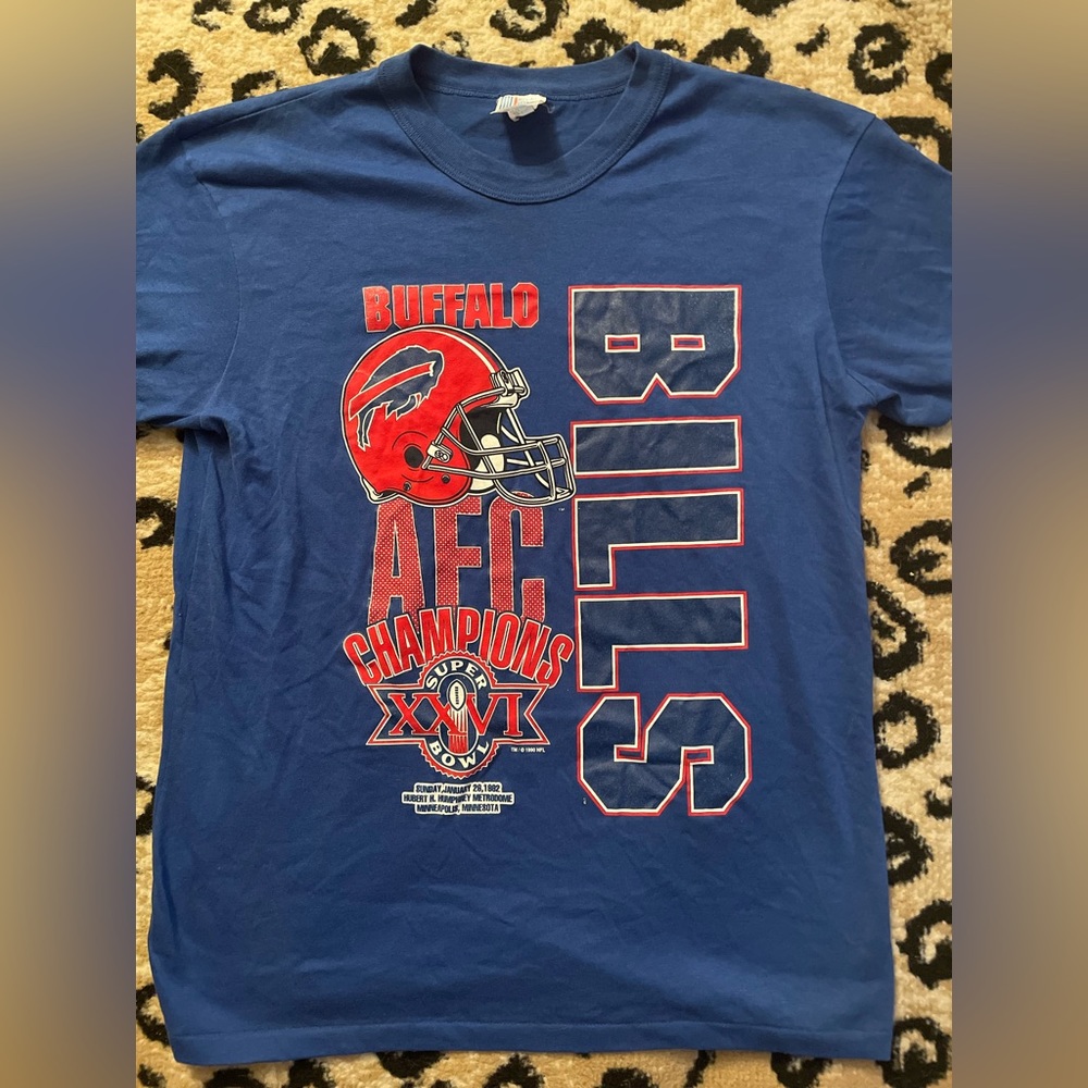 RARE 1990’s VINTAGE BUFFALO BILLS AFC CHAMPIONS TEE ♥️💙